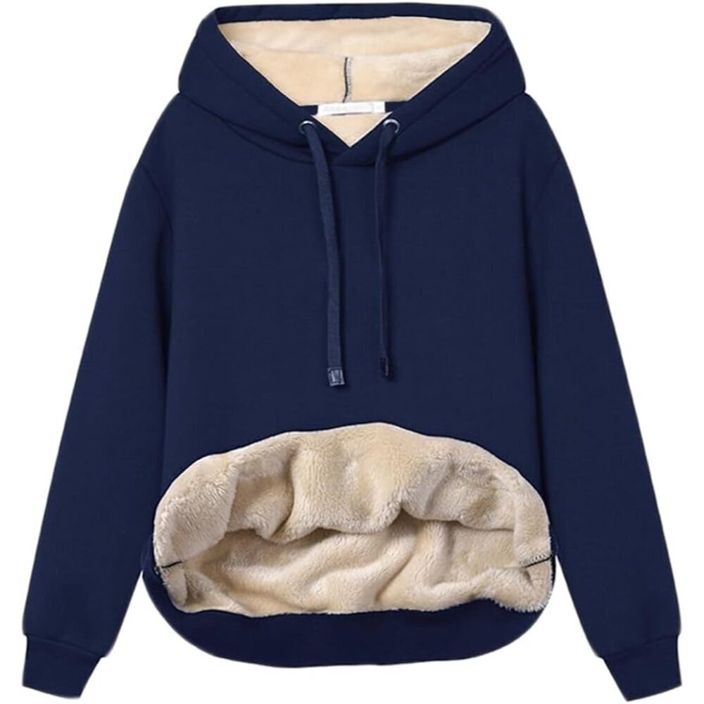 Women's Sherpa Hoodie Fleece Lined Sweatshirt Casual Winter Warm Pullover